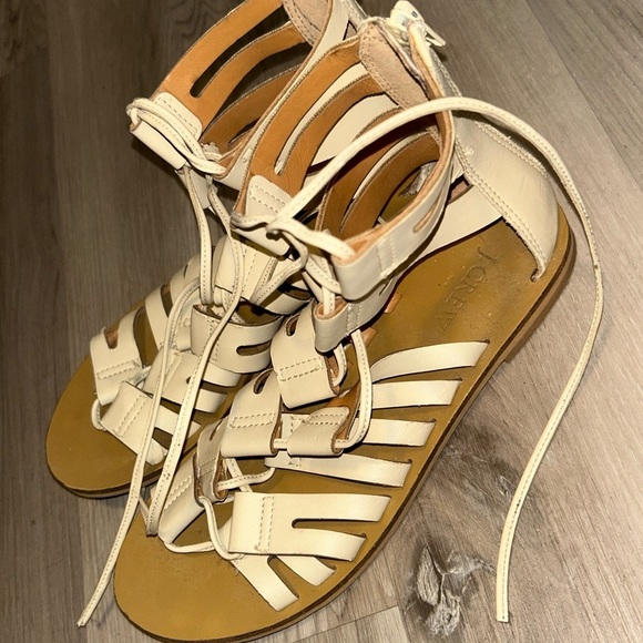J. Crew Cream Gladiator Sandals with Caged Design - Picture 2 of 6